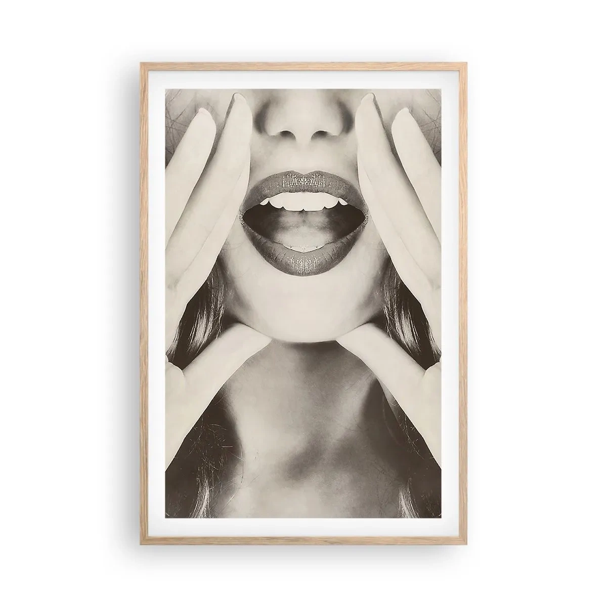 Pôster com moldura de carvalho claro - Já vou! - 61x91 cm