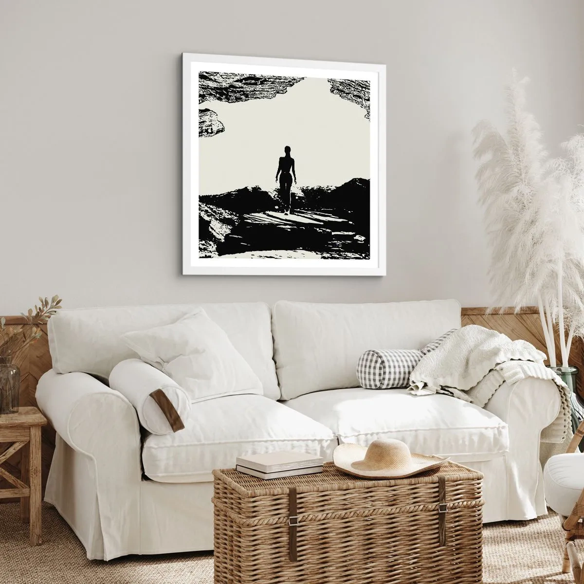 Pôster em moldura branca - Novo visual - 30x30 cm