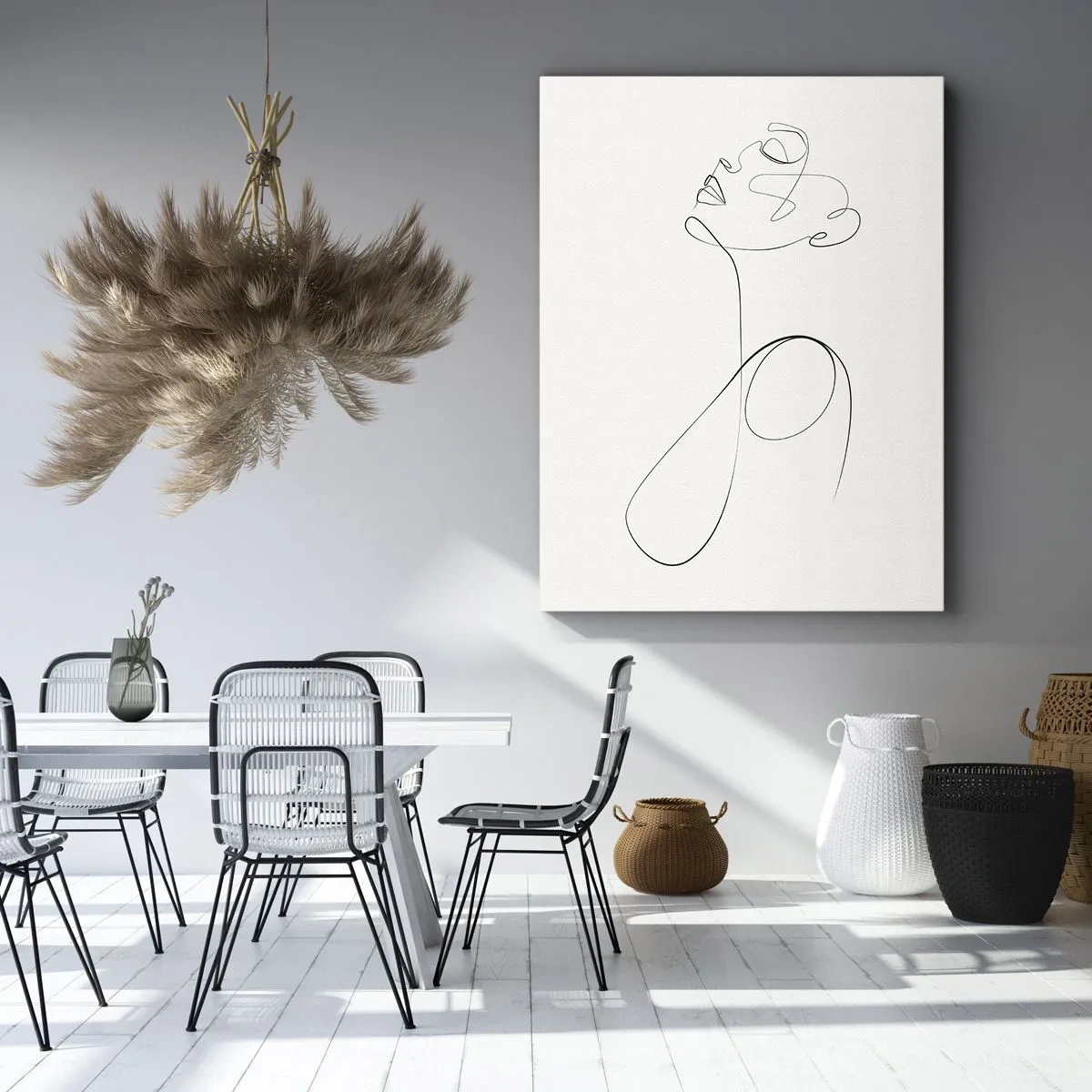 Quadro em tela - Enrolada em sonhos - 45x80 cm