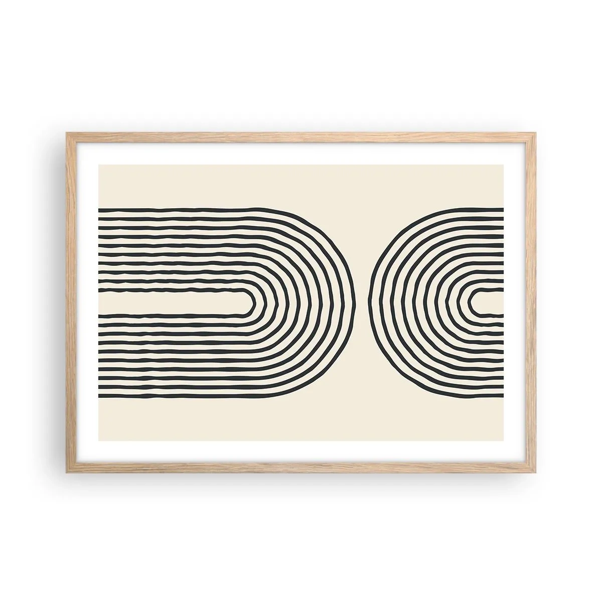 Pôster com moldura de carvalho claro - Em um momento... - 70x50 cm