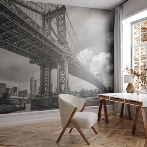 Papel de Parede Autocolante Deluxe Sticker - Ao coração da cidade - Nova Iorque, Cidade, Manhattan - 100x70 cm