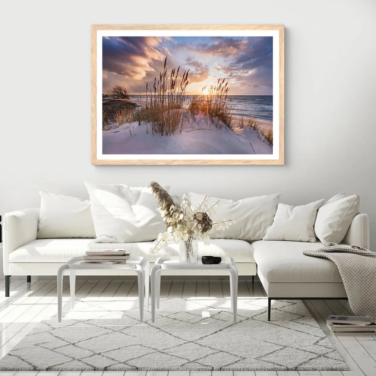 Pôster com moldura de carvalho claro - Adeus ao sol e ao vento - 100x70 cm