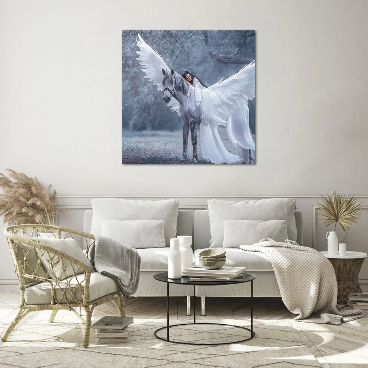 Quadro em vidro - Momento inspirado - 30x30 cm