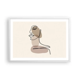Pôster em moldura branca - Uma certa linha de beleza - 70x50 cm