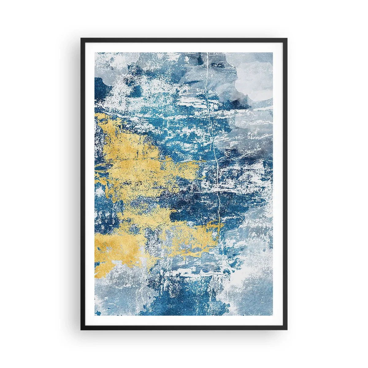 Pôster com moldura preta - Abstração cheia de clima - 70x100 cm
