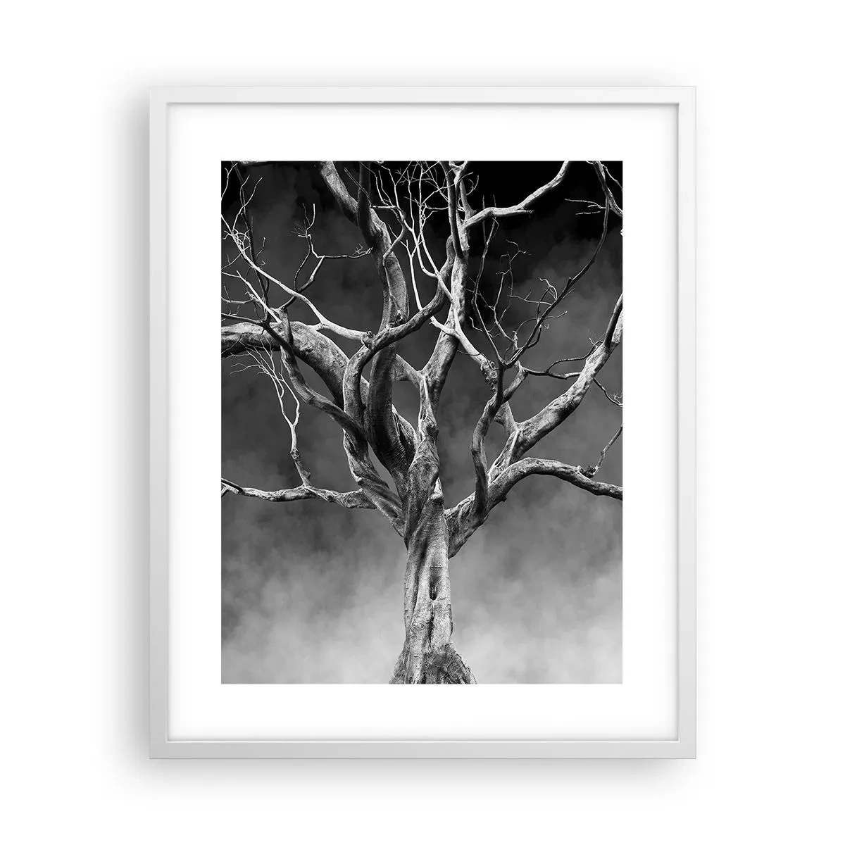 Pôster em moldura branca - Primitivo e sagrado - 40x50 cm