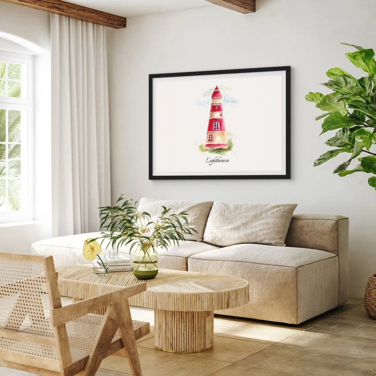 Pôster com moldura preta - Sempre há clima - 40x30 cm