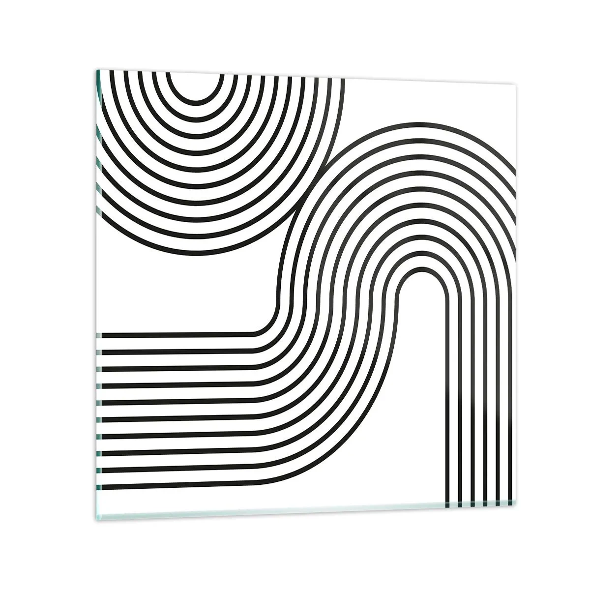 Quadro em vidro - Na curva - 70x70 cm