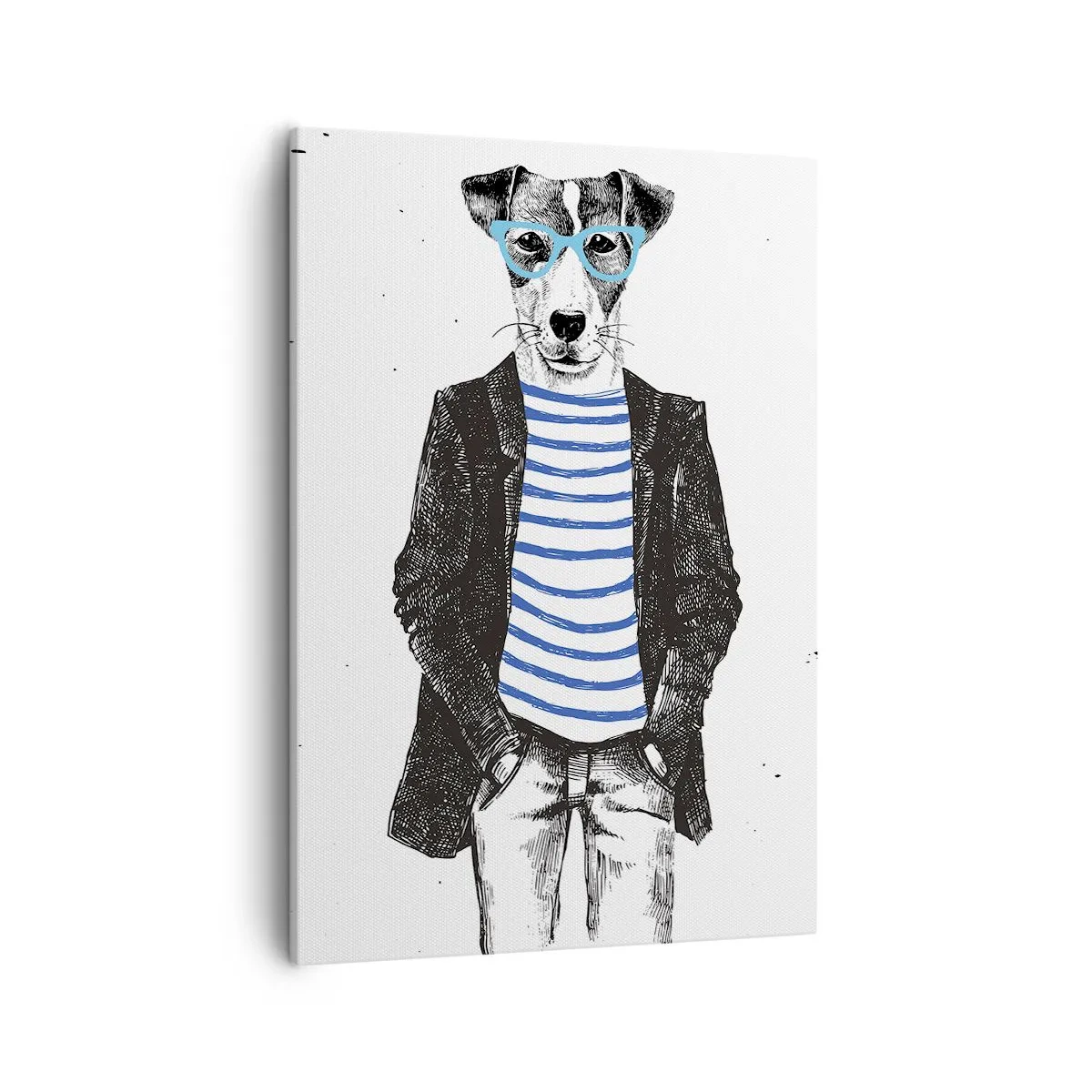 Quadro em tela - O charme do cão - 50x70 cm