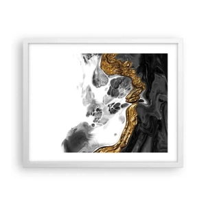 Pôster em moldura branca - Composição orgânica - 50x40 cm