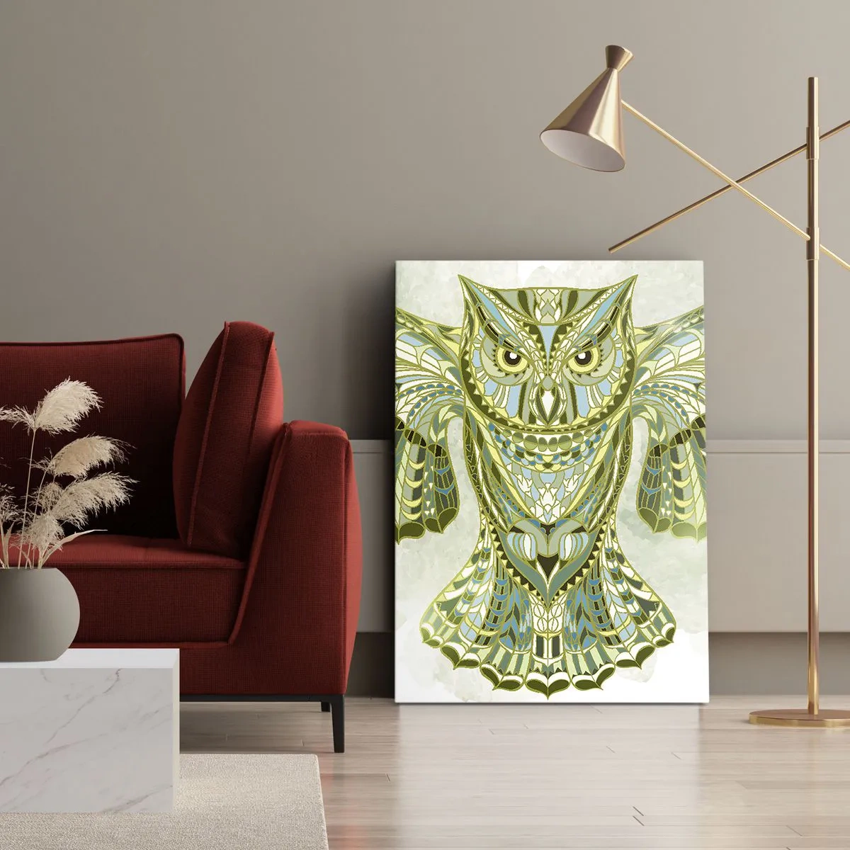 Quadro em tela - De um bosque sagrado celta - 55x100 cm