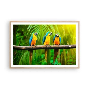 Pôster com moldura de carvalho claro - E ouviste dizer que ela...? - 91x61 cm