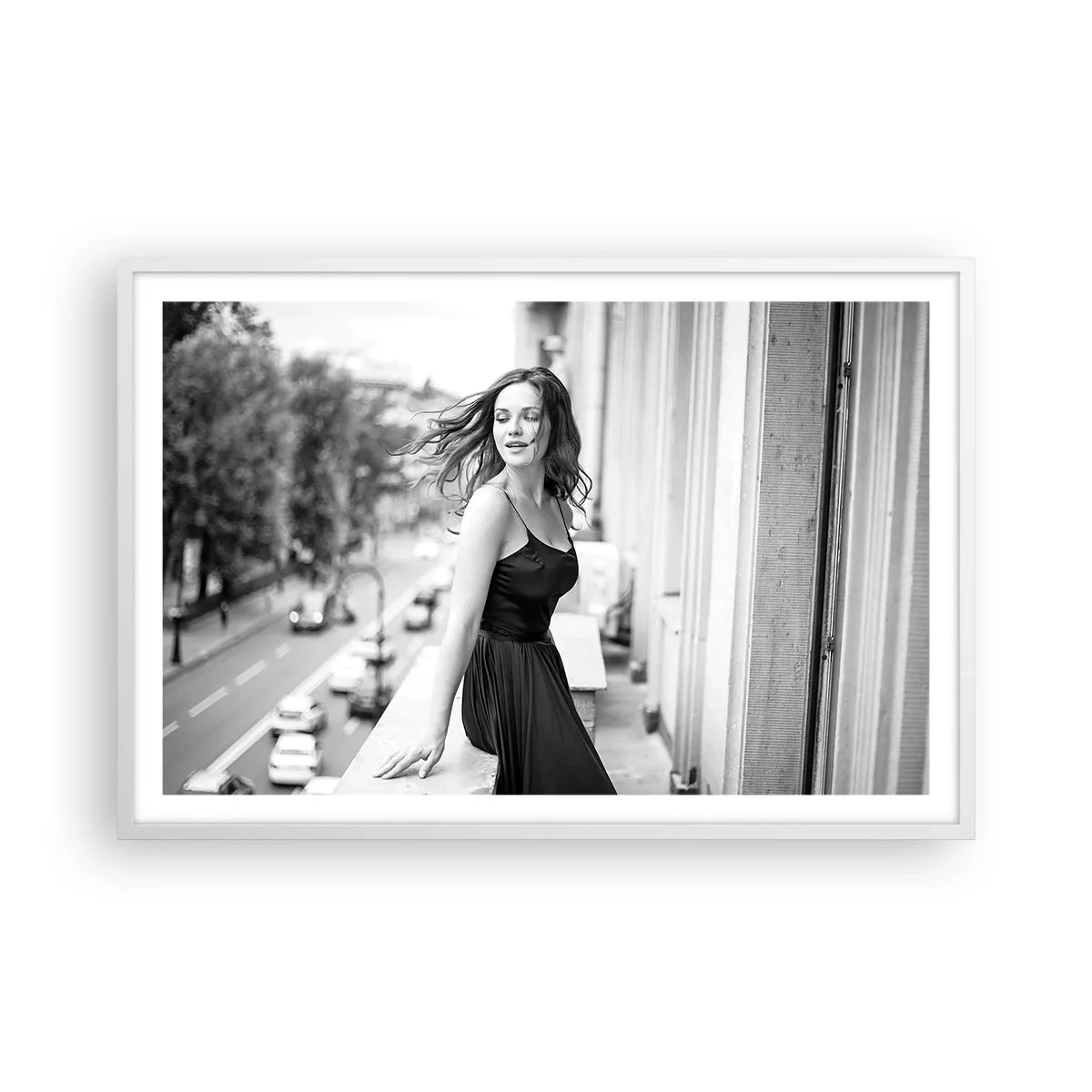 Pôster em moldura branca - Certamente uma parisiense - 91x61 cm