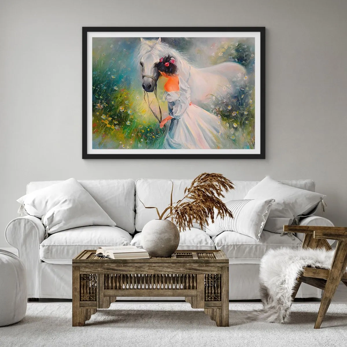 Pôster com moldura preta - Como um belo sonho - 40x30 cm