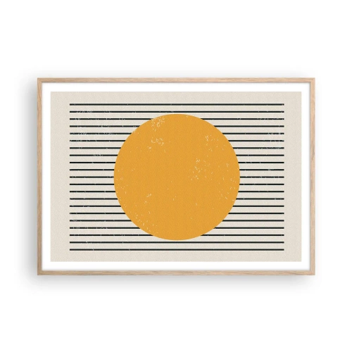 Pôster com moldura de carvalho claro - O poder da simplicidade - 100x70 cm