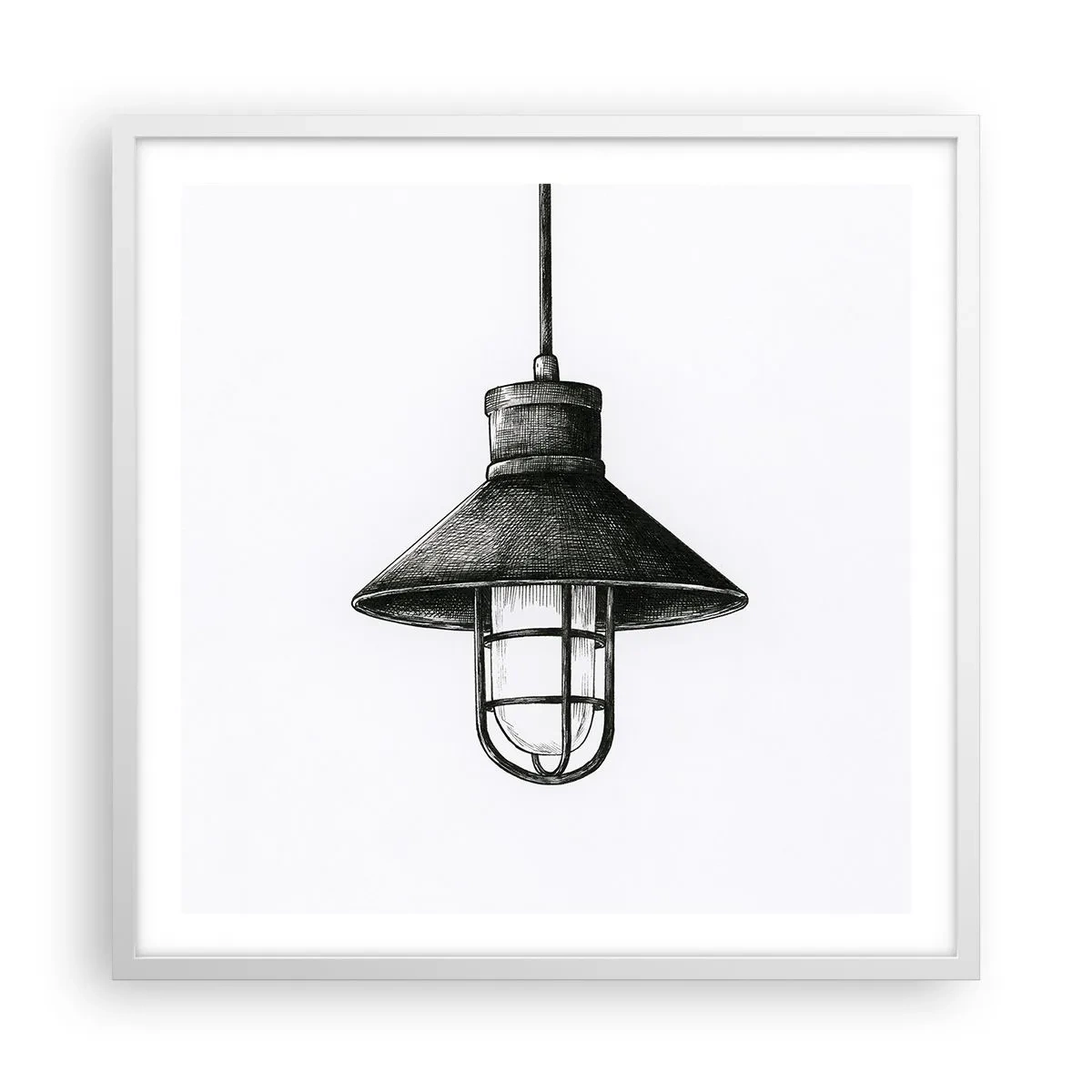 Pôster em moldura branca - Como antigamente… - 60x60 cm