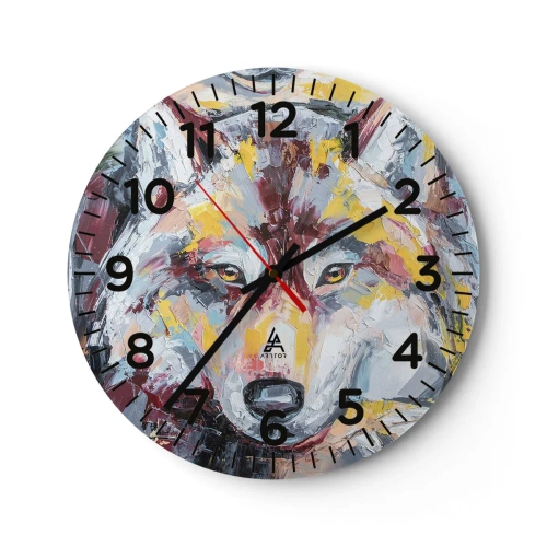 Relógio de parede - Relógio em vidro - Paz entre entes queridos - 30x30 cm