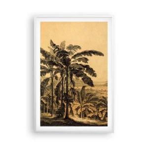 Pôster em moldura branca - num clima colonial - 61x91 cm