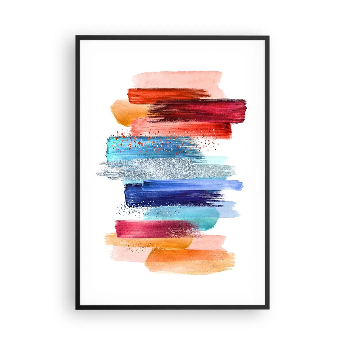 Pôster com moldura preta - Para cima e para baixo  - 70x100 cm