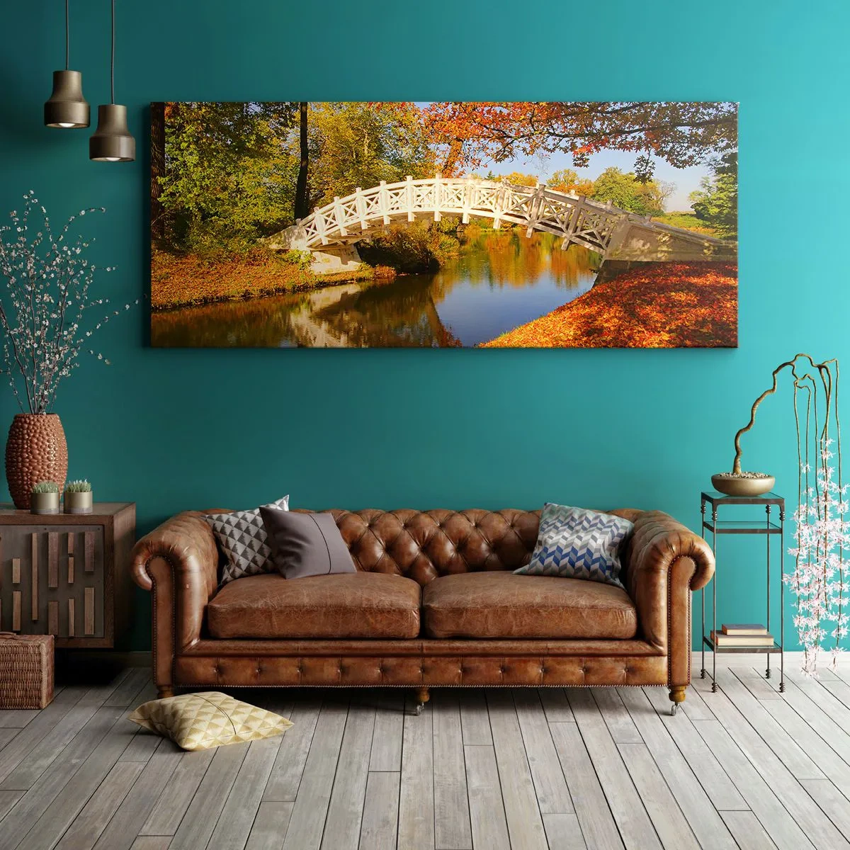 Quadro em tela - Na ponte branca dos suspiros - 140x50 cm