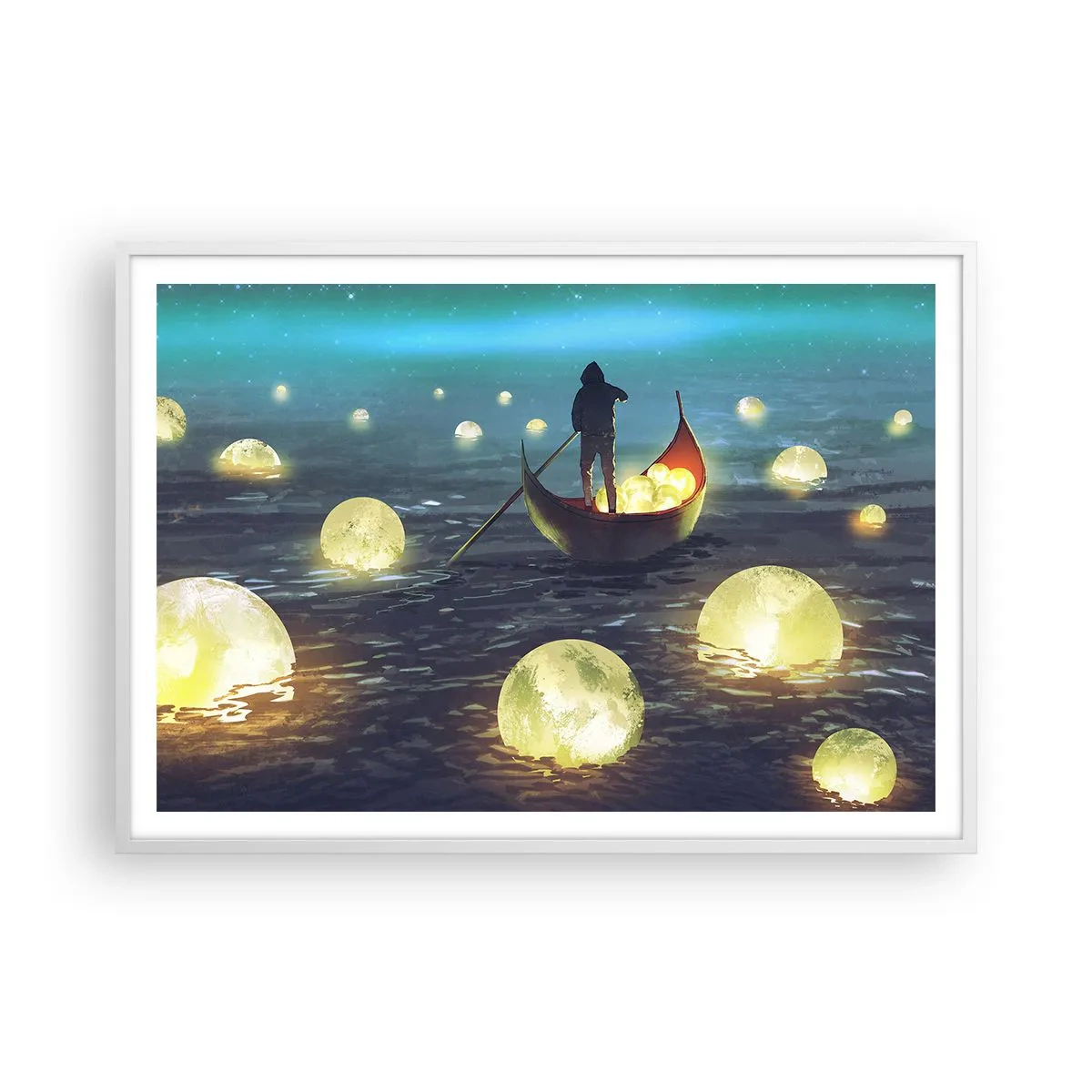 Pôster em moldura branca - Coisas com as quais os filósofos nunca sonharam - 100x70 cm