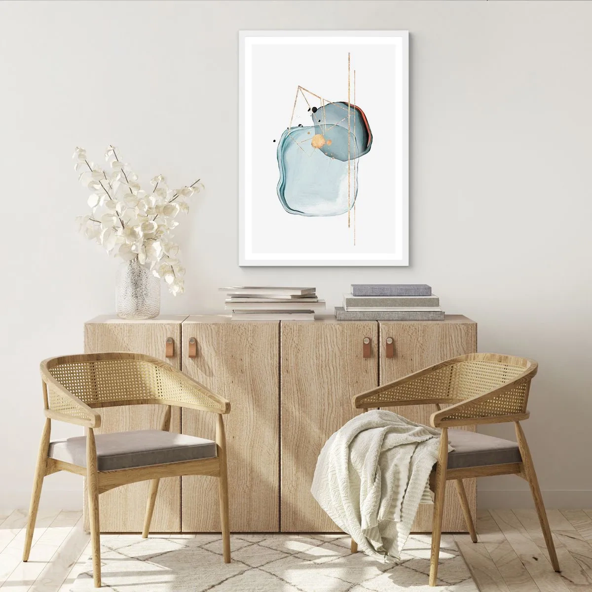 Pôster em moldura branca - Um estudo sobre gotas - 61x91 cm