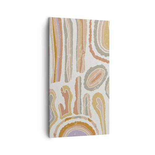 Quadro em tela - Secções transversais coloridas - 45x80 cm