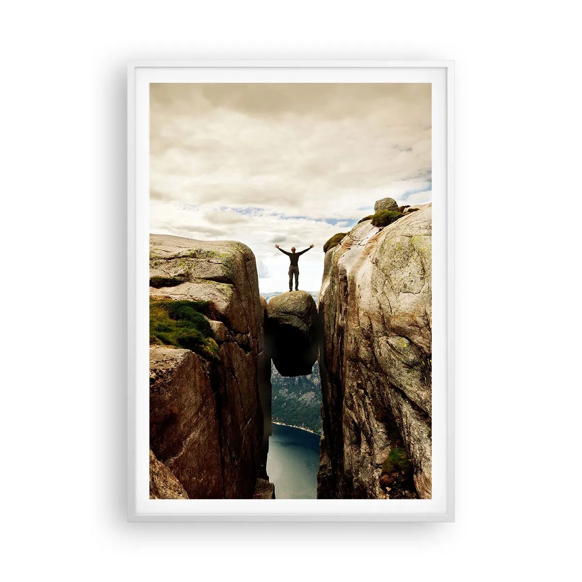 Pôster em moldura branca - Como me sinto?! - 70x100 cm