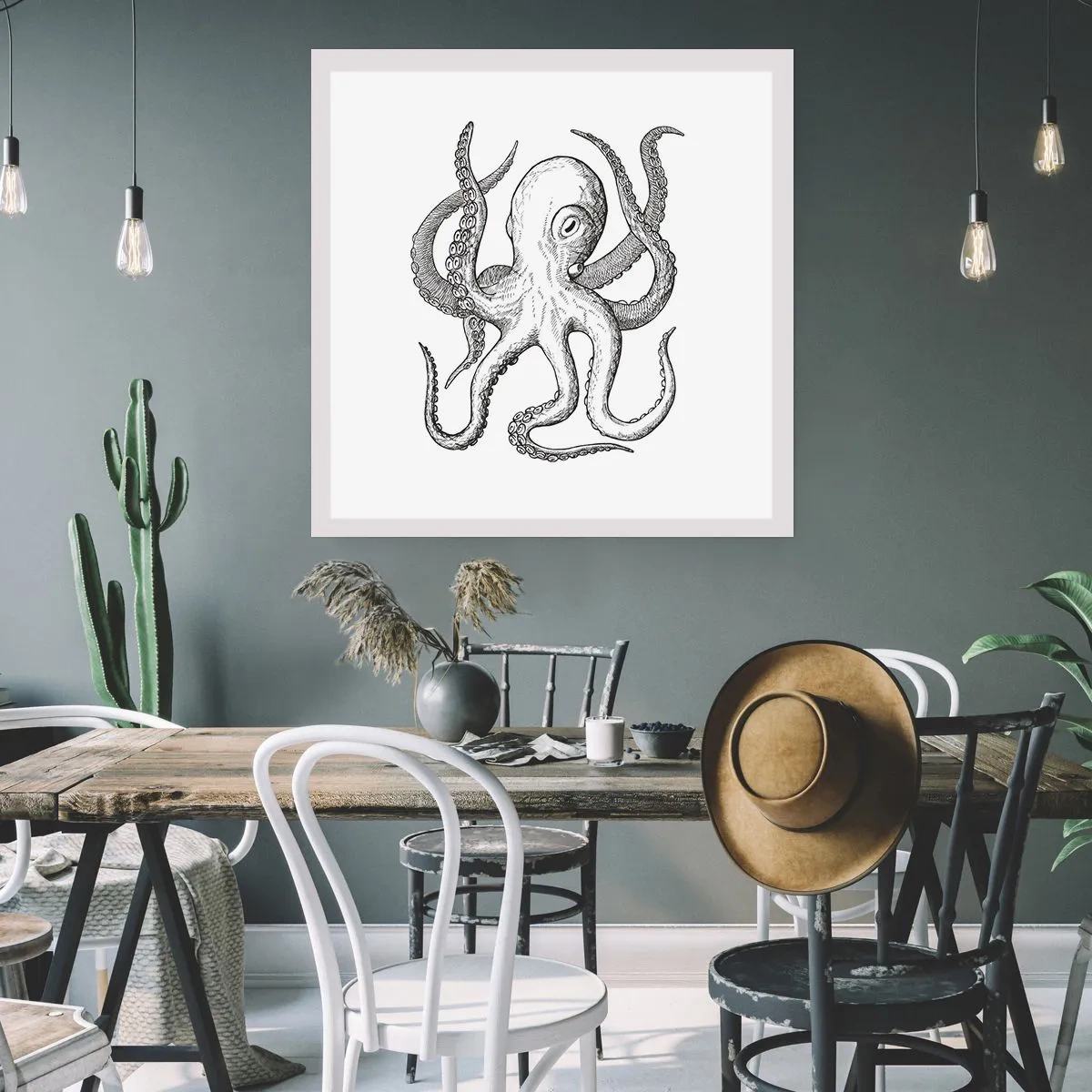 Pôster - Dançando com as ondas - 50x50 cm