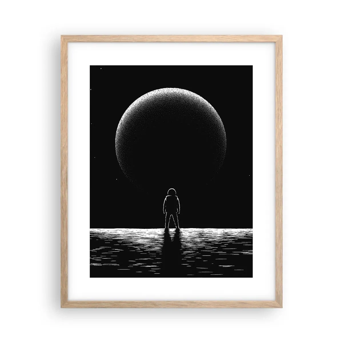 Pôster com moldura de carvalho claro - Cara a cara - 40x50 cm