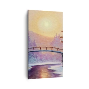 Quadro em tela - Quatro estações - inverno - 45x80 cm