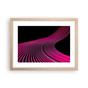 Pôster com moldura de carvalho claro - Avenida da luz - 40x30 cm