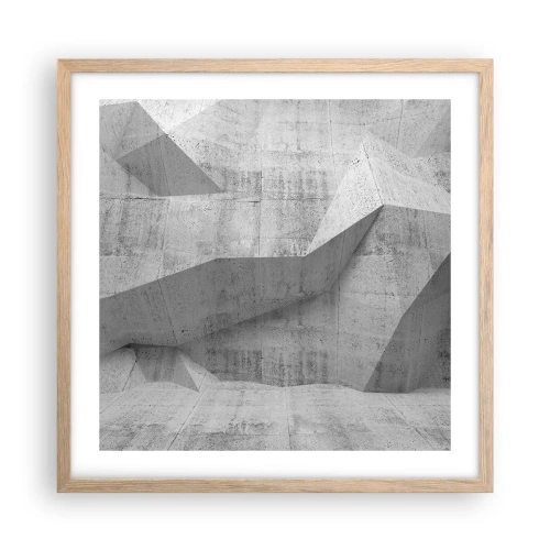 Pôster com moldura de carvalho claro - Um verdadeiro desafio - 50x50 cm