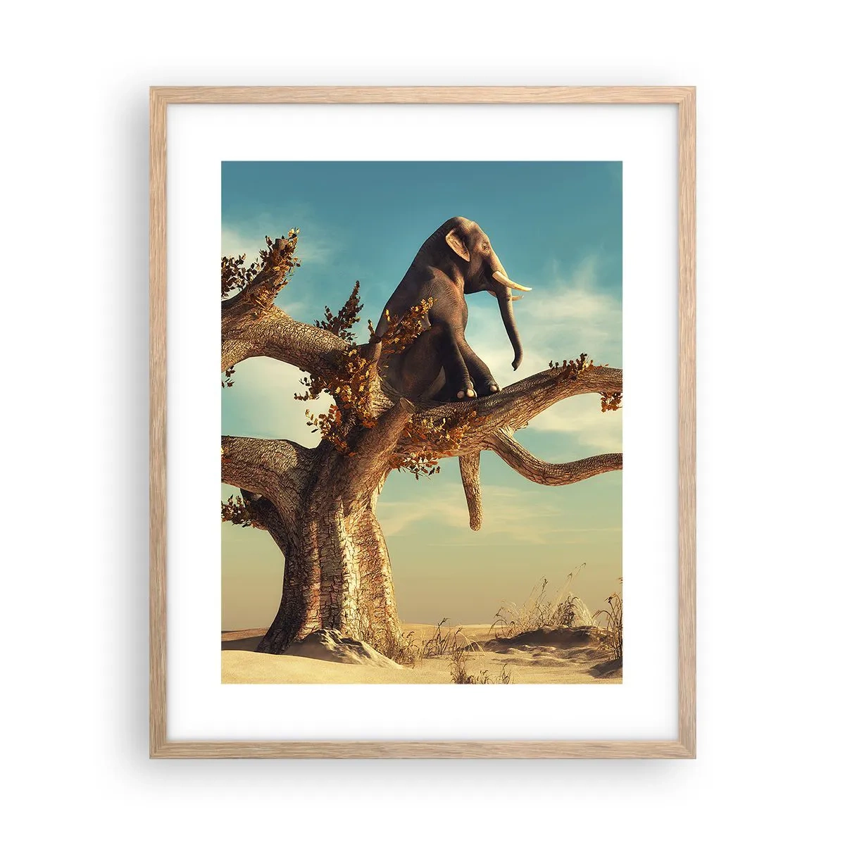 Pôster com moldura de carvalho claro - Um novo ponto de vista - 40x50 cm