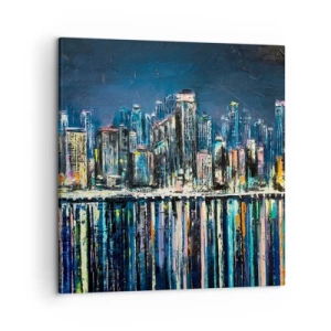 Quadro em tela - Cascata de luzes - 50x50 cm