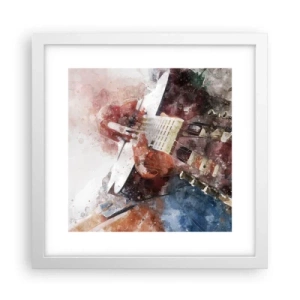 Pôster em moldura branca - E o que acha? - 30x30 cm