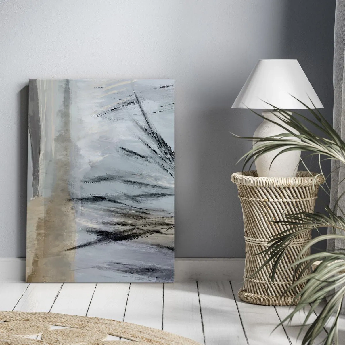 Quadro em tela - Campos de inverno - 50x70 cm
