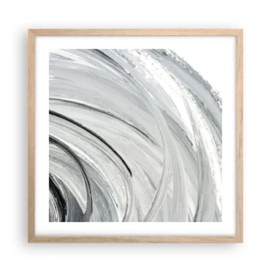 Pôster com moldura de carvalho claro - Composição orbital - 50x50 cm