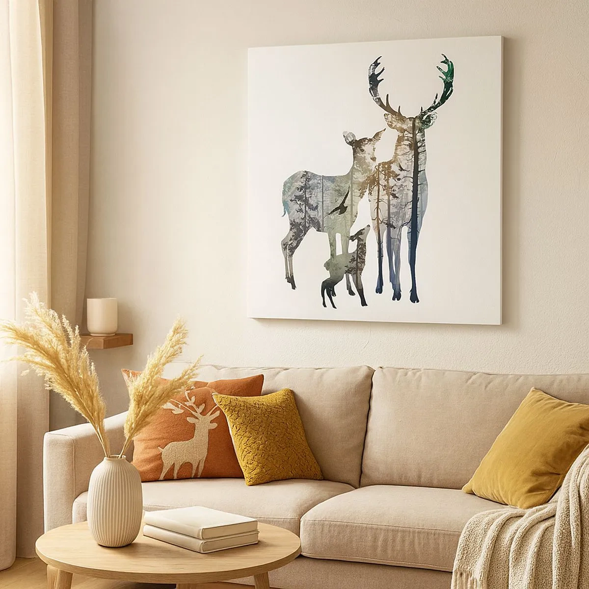 Quadro em tela - Fotografia de família - 30x30 cm