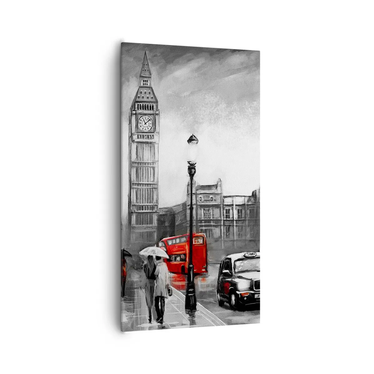 Quadro em tela - Não é uma cidade cinzenta - 65x120 cm