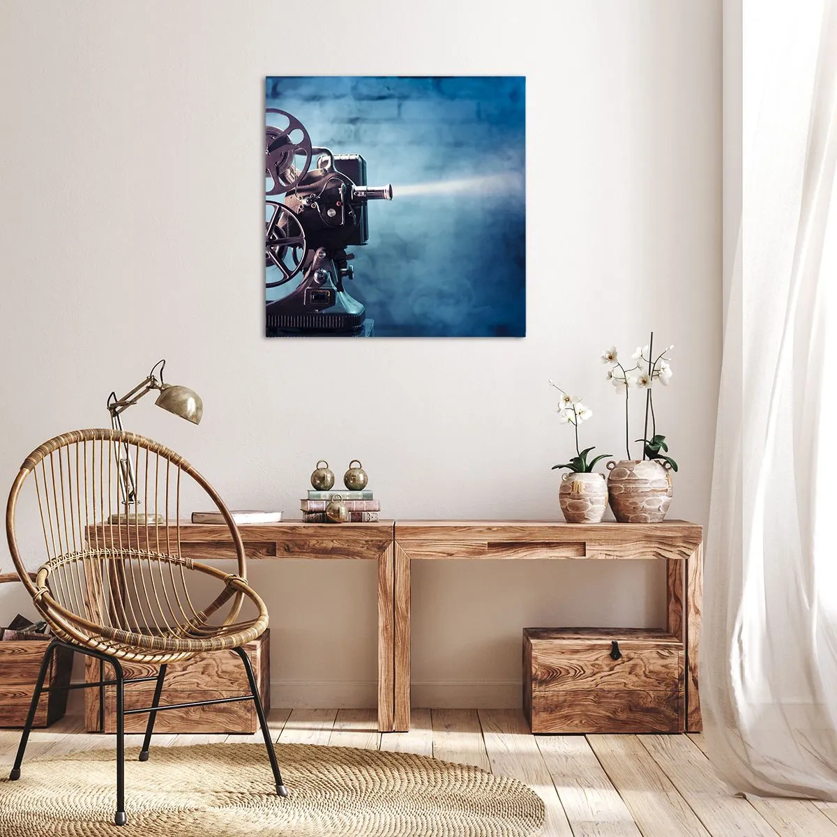 Quadro em tela - No cinema antigo - 60x60 cm