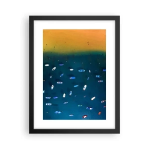 Pôster com moldura preta - Jogo de férias - 30x40 cm