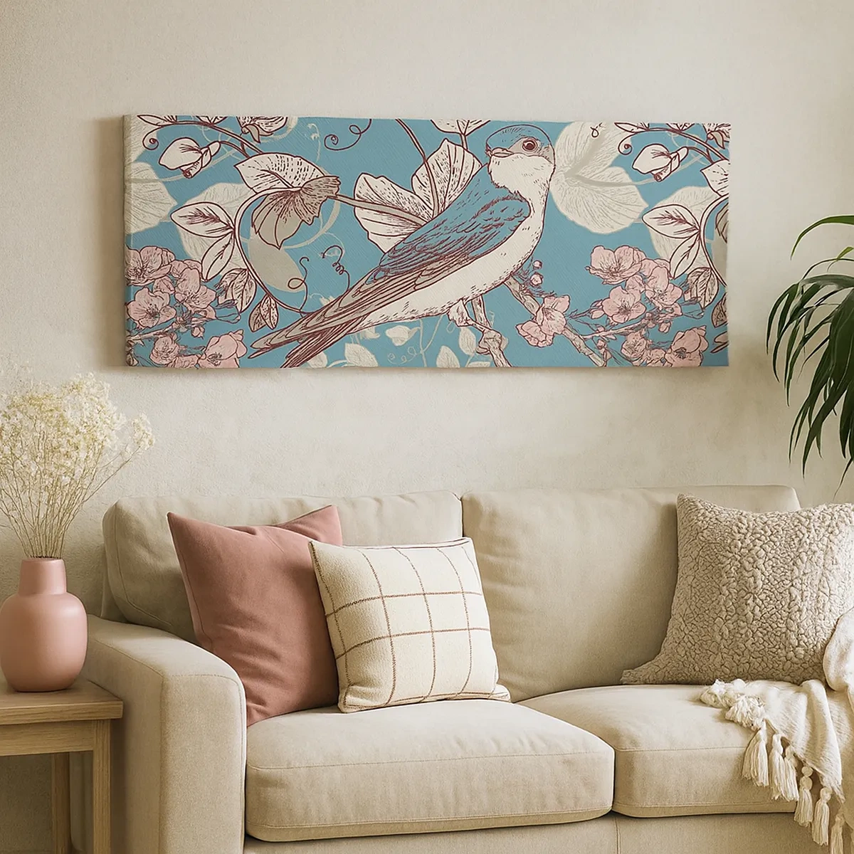 Quadro em tela - Cantos no choupo-branco - 30x30 cm