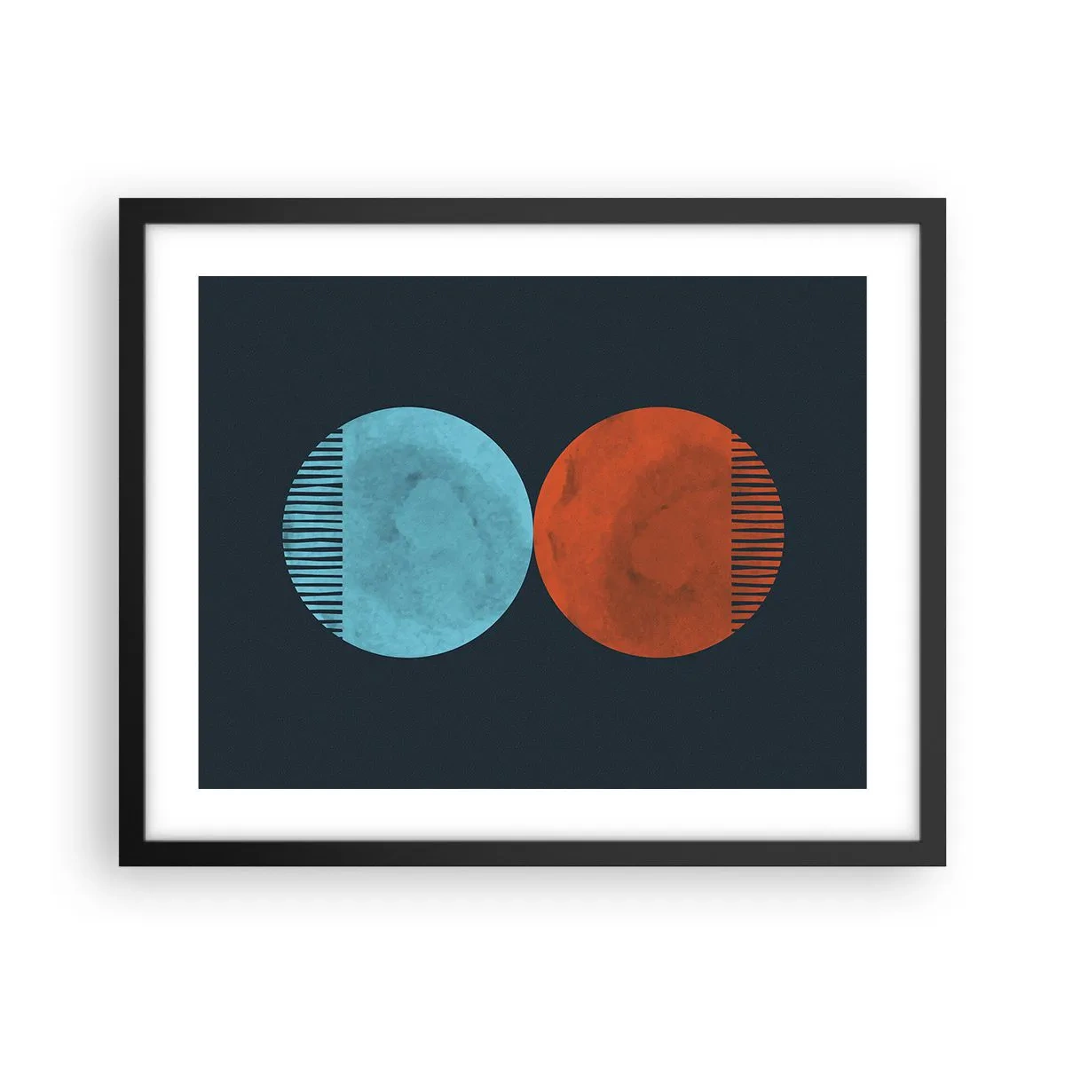 Pôster com moldura preta - Apenas geometria? - 50x40 cm