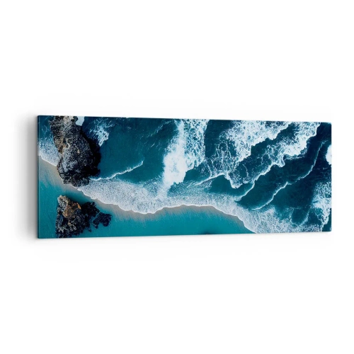 Quadro em tela - Envolto em ondas - 140x50 cm