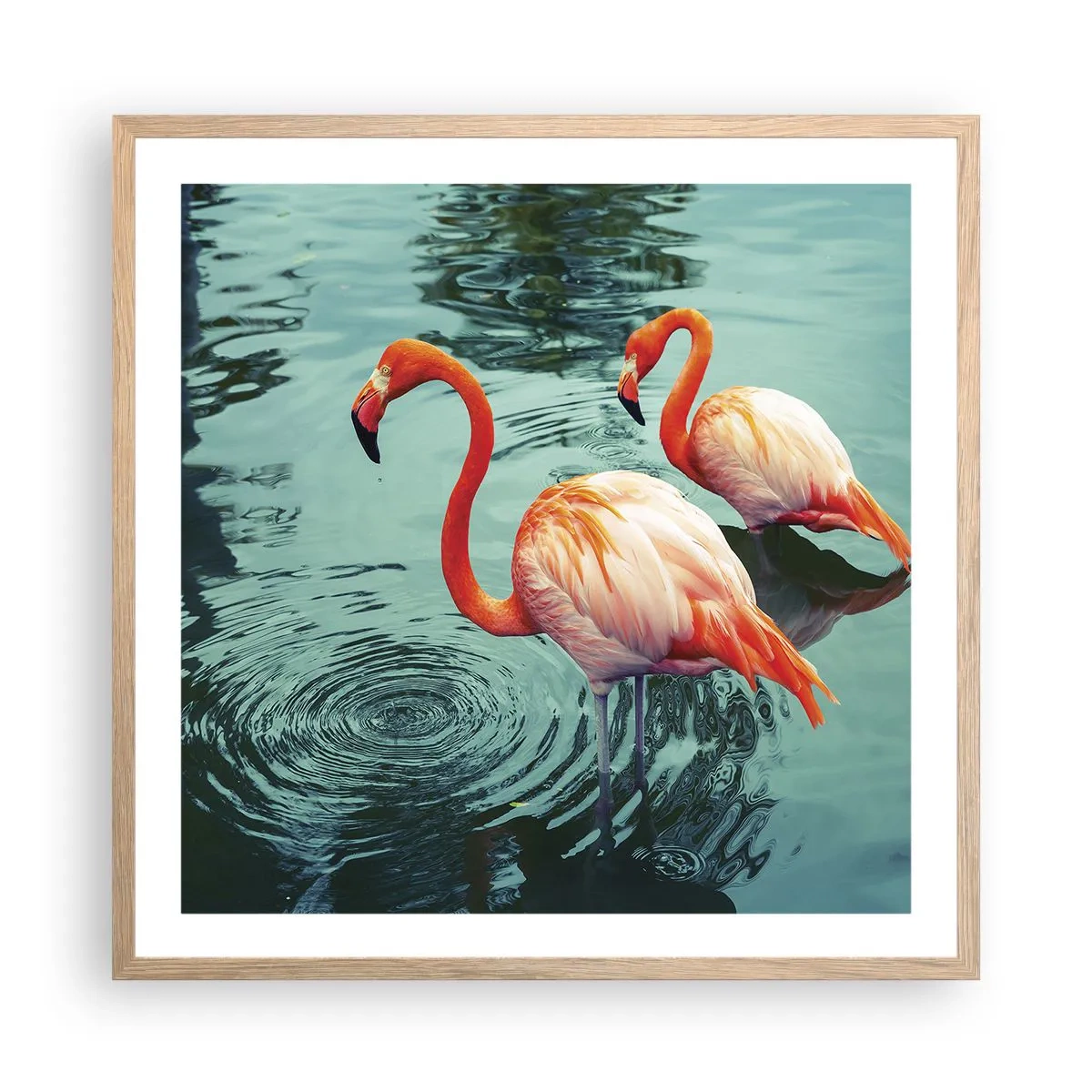 Pôster com moldura de carvalho claro - Estamos na moda agora - 60x60 cm