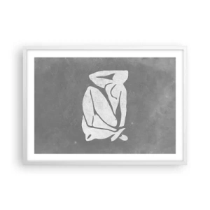 Pôster em moldura branca - Nos pensamentos - 70x50 cm