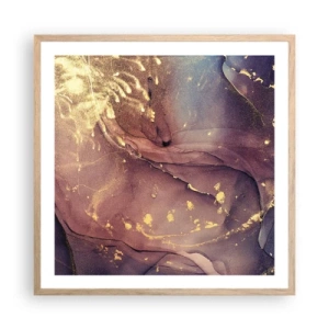 Pôster com moldura de carvalho claro - Matéria e espírito - 60x60 cm