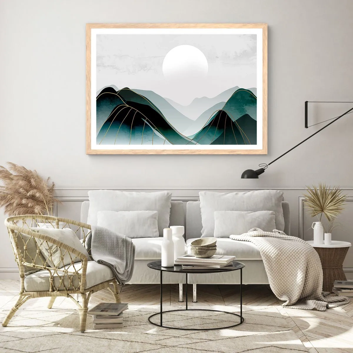 Pôster com moldura de carvalho claro - Em plena majestade - 70x50 cm