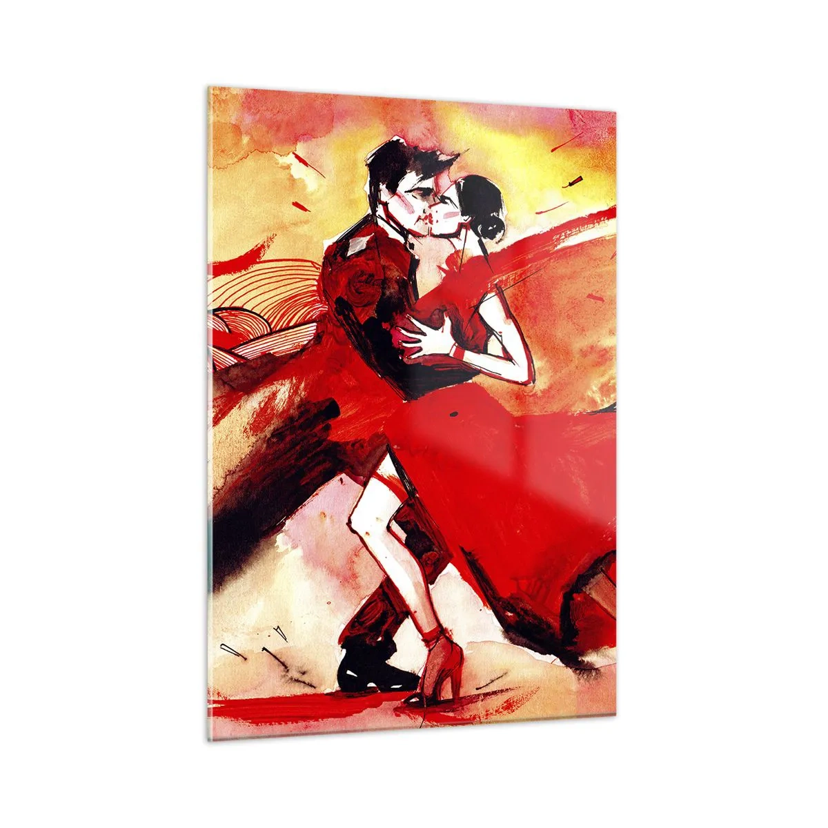 Quadro em vidro - O ritmo roxo da paixão - 50x70 cm